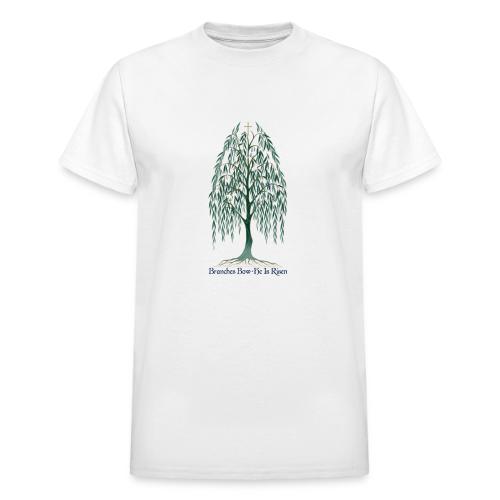 Easter Branches Bow Willow T Shirt, Easter Gift - Heavyweight Unisex T-Shirt by Gildan