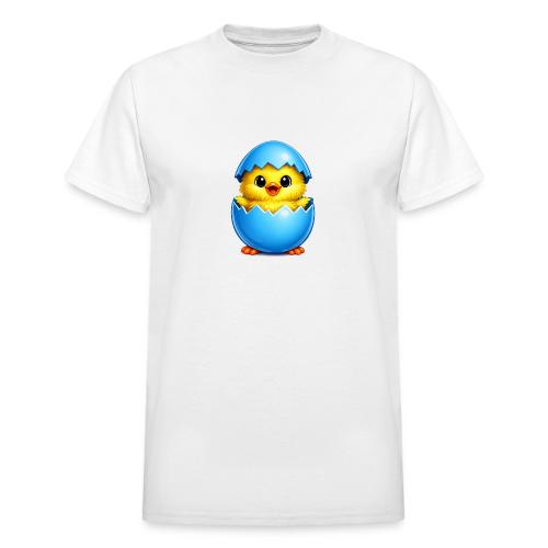 Easter Chick Blue - Heavyweight Unisex T-Shirt by Gildan