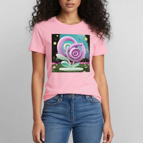 Lila Bloom | Double Floral Eco-Inspired Art - Heavyweight Unisex T-Shirt by Gildan
