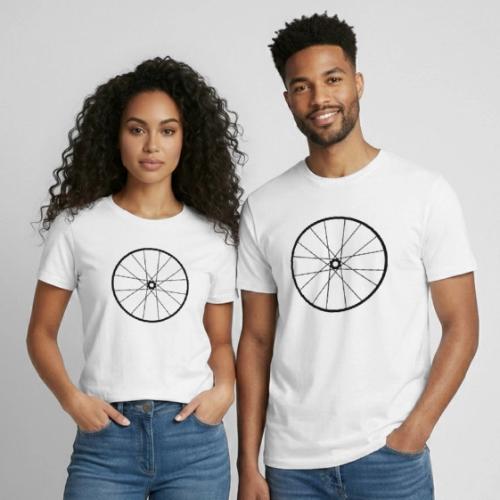 Bicycle Wheel - Heavyweight Unisex T-Shirt by Gildan