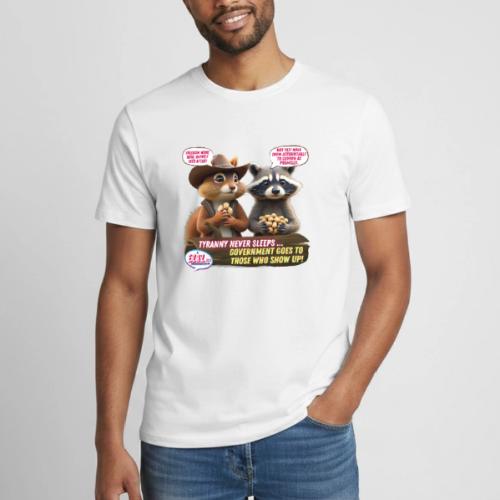 Freedom Squirrel and Raccoon - Heavyweight Unisex T-Shirt by Gildan