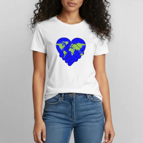 World United in Love - Heavyweight Unisex T-Shirt by Gildan