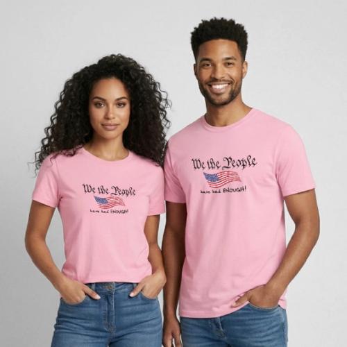 We the People Have Had Enough (with US flag) - Heavyweight Unisex T-Shirt by Gildan
