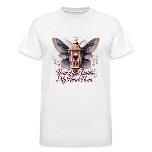 Your Light Guides My Heart HomeGifts T-Shirt - Heavyweight Unisex T-Shirt by Gildan