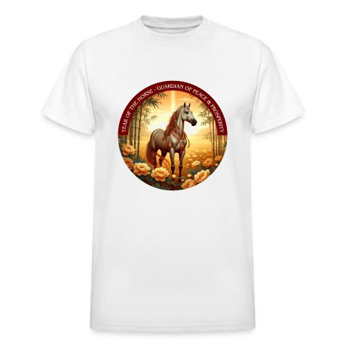 Year of the Horse Guardian T Shirt, Lunar New Year - Heavyweight Unisex T-Shirt by Gildan