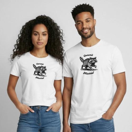 Mischievous Raccoon - Heavyweight Unisex T-Shirt by Gildan