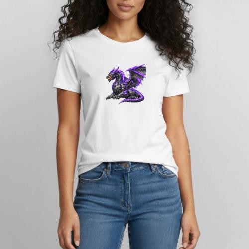 Neon Dragon at Rest - Heavyweight Unisex T-Shirt by Gildan