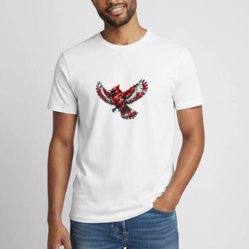 Silver Cardinal in Flight - Heavyweight Unisex T-Shirt by Gildan