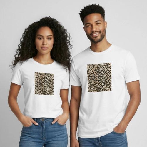 dark shaded leopard pattern - Heavyweight Unisex T-Shirt by Gildan