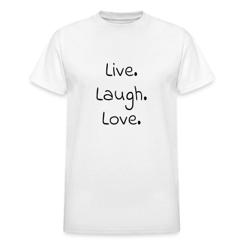Smoon City_Live laugh love Black - Heavyweight Unisex T-Shirt by Gildan