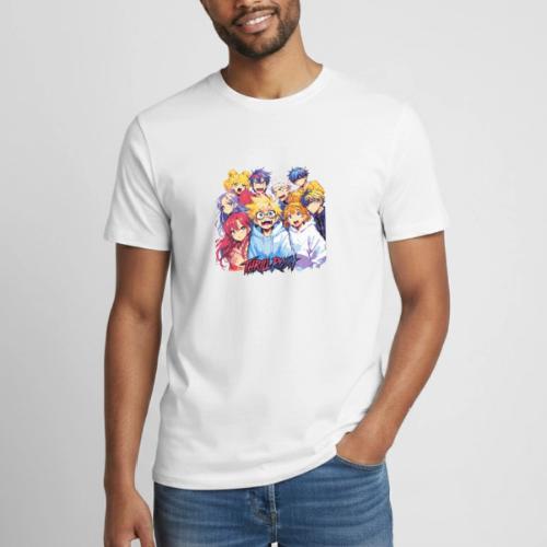Thrill Rush Anime Squad Streetwear - Heavyweight Unisex T-Shirt by Gildan