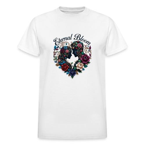 Eternal Bloom Embrace T-Shirt - Heavyweight Unisex T-Shirt by Gildan
