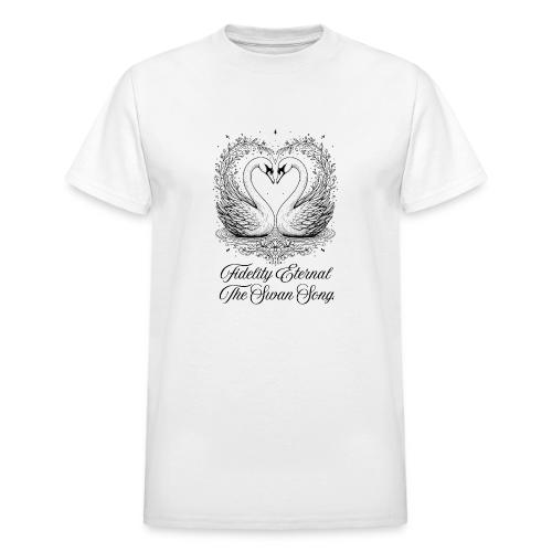 Poetic Swan T-Shirt - Heavyweight Unisex T-Shirt by Gildan