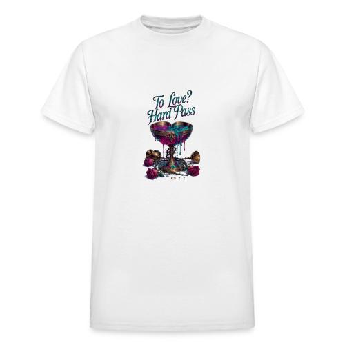 To Love? Hard Pass T-Shirt - Heavyweight Unisex T-Shirt by Gildan