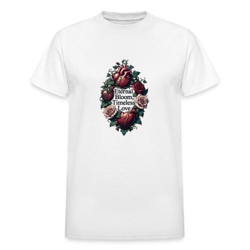 Eternal Bloom Timeless Love Entwined Hearts T-Shir - Heavyweight Unisex T-Shirt by Gildan