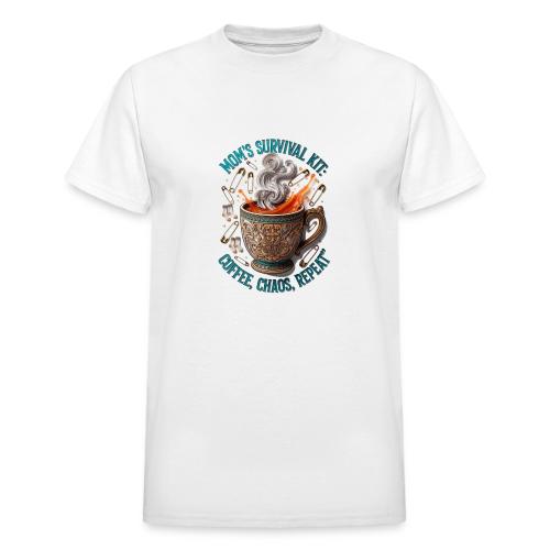 Mom's Survival Kit Tee | Coffee Chaos - Heavyweight Unisex T-Shirt by Gildan