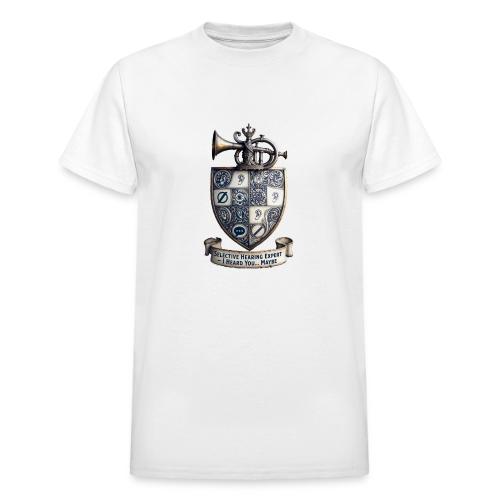 Selective Hearing Expert Crest T Shirt - Heavyweight Unisex T-Shirt by Gildan