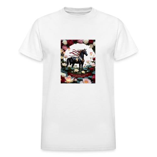 Year of the Horse Harmony T Shirt, Lunar New Year - Heavyweight Unisex T-Shirt by Gildan