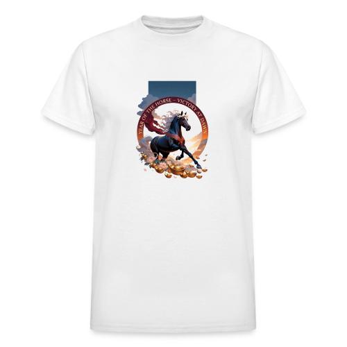 Year of the Horse Dawn T Shirt,Lunar New Year Gift - Heavyweight Unisex T-Shirt by Gildan