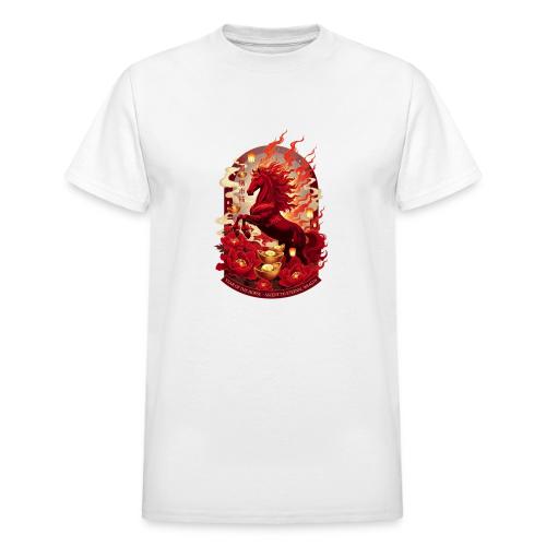 Year of the Horse Ascent T Shirt, Lunar New Year - Heavyweight Unisex T-Shirt by Gildan