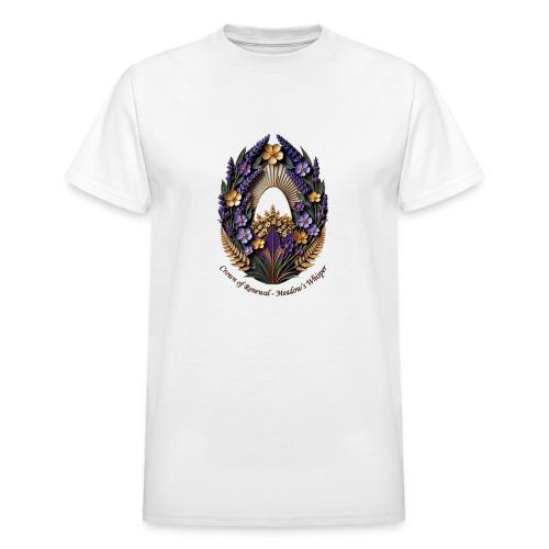 Easter Meadow Crown Renewal T Shirt, Spring Gift - Heavyweight Unisex T-Shirt by Gildan