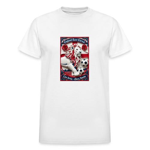 England Lion Soccer T Shirt, Football Pride Gift - Heavyweight Unisex T-Shirt by Gildan