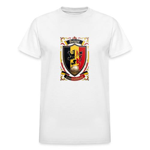 Belgium Lion Crest T-Shirt, Belgian Flag Gift - Heavyweight Unisex T-Shirt by Gildan
