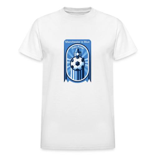 Manchester is Blue Soccer City T Shirt, Apparel - Heavyweight Unisex T-Shirt by Gildan