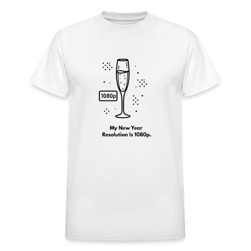 My New Year Resolution Is 1080p T-Shirt - Heavyweight Unisex T-Shirt by Gildan