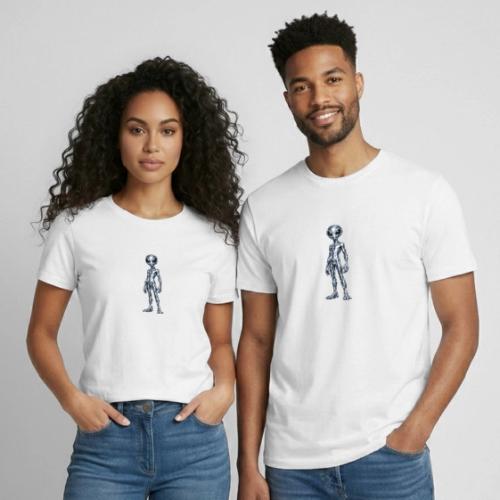 Silver Alien - Heavyweight Unisex T-Shirt by Gildan
