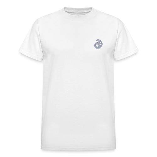 White Embroidered Palette - Heavyweight Unisex T-Shirt by Gildan
