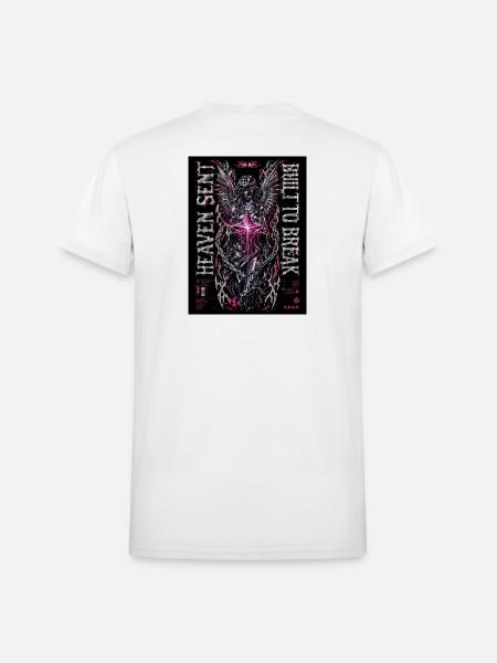 Heaven Bleed Neon Angel Wings - Heavyweight Unisex T-Shirt by Gildan - white