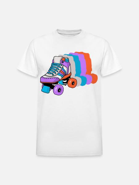 Roller Skating Skater - Heavyweight Unisex T-Shirt by Gildan - white