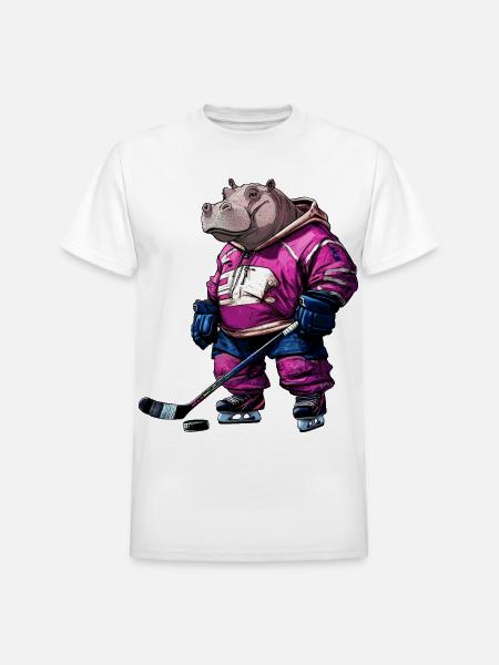 Hippos ice hockey - Heavyweight Unisex T-Shirt by Gildan - white