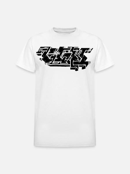 Graffiti Piece - Black - Heavyweight Unisex T-Shirt by Gildan - white