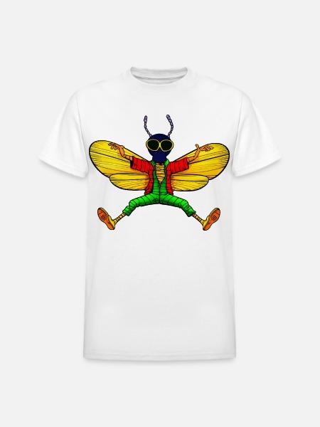 Fly Yogi - Heavyweight Unisex T-Shirt by Gildan - white