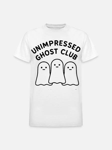 Unimpressed Ghost Club - Heavyweight Unisex T-Shirt by Gildan - white