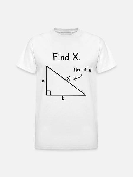 Find X Algebra Math Joke - Heavyweight Unisex T-Shirt by Gildan - white