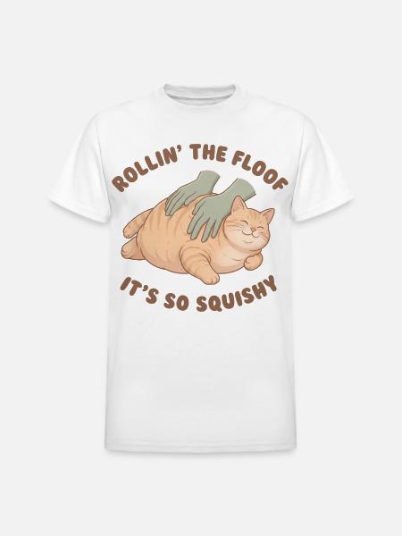 Rollin The Floof - Heavyweight Unisex T-Shirt by Gildan - white