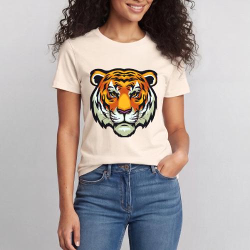 Tiger Fashion Feline Animal, Tiger Willing Success - Heavyweight Unisex T-Shirt by Gildan
