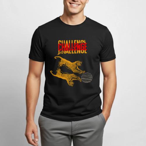 Double tiger fashion, jungle feline animals. - Heavyweight Unisex T-Shirt by Gildan