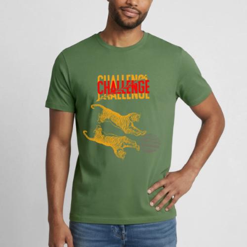 Double tiger fashion, jungle feline animals. - Heavyweight Unisex T-Shirt by Gildan