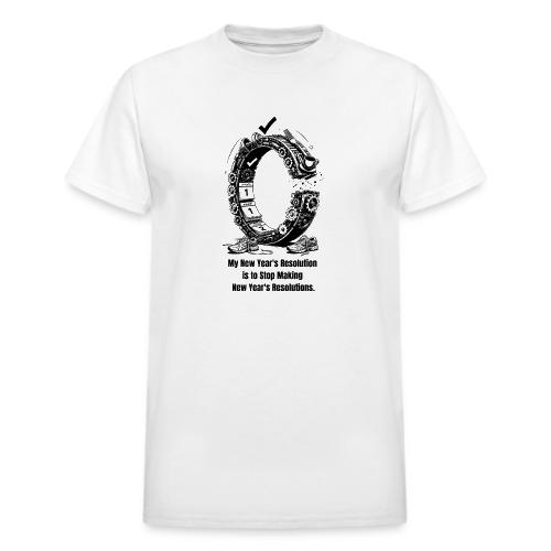 The Resolution Loop - Sarcastic New Year's T-Shirt - Heavyweight Unisex T-Shirt by Gildan