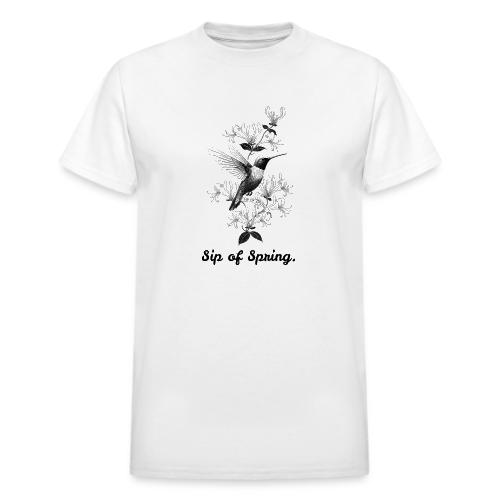 Hummingbird T-Shirt, Honeysuckle Vine - Heavyweight Unisex T-Shirt by Gildan