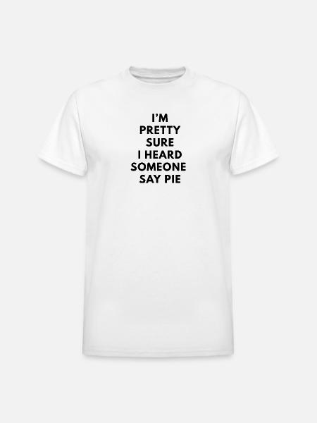 Pie - Heavyweight Unisex T-Shirt by Gildan - white