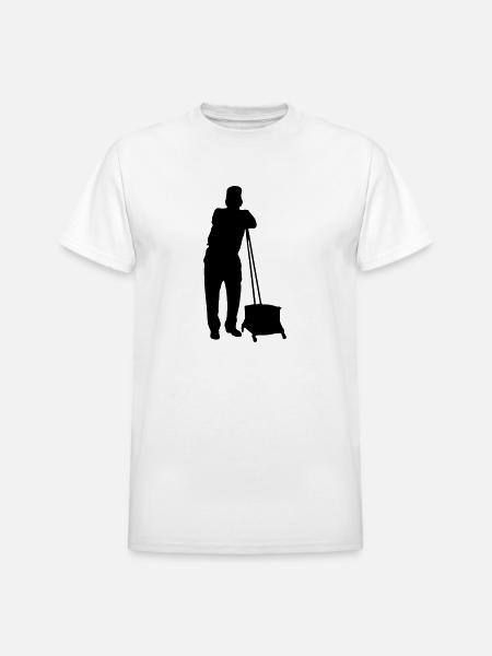 janitor - Heavyweight Unisex T-Shirt by Gildan - white