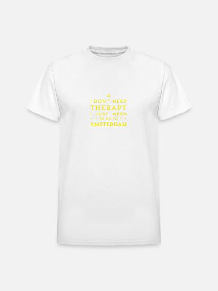 Amsterdam - Heavyweight Unisex T-Shirt by Gildan - white