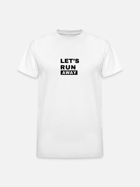 Let Run Away - Heavyweight Unisex T-Shirt by Gildan - white