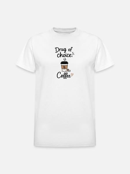 Drug of Choice: Coffee Rx - Heavyweight Unisex T-Shirt by Gildan - white