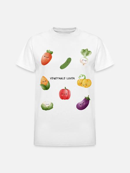 Vegetable_Lover - Heavyweight Unisex T-Shirt by Gildan - white